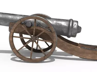 Field cannon Free 3D model