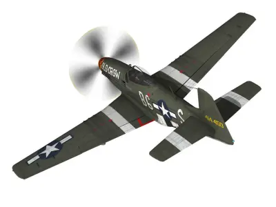 North American P-51D Mustang - Old Crow 3D model