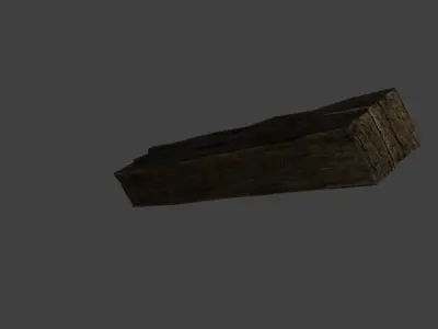 Rotten wood Low-poly 3D model
