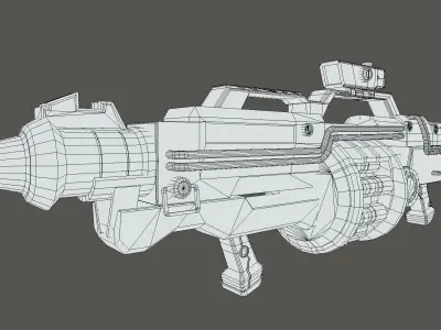 Sci-Fi Gunade  Low-poly 3D model
