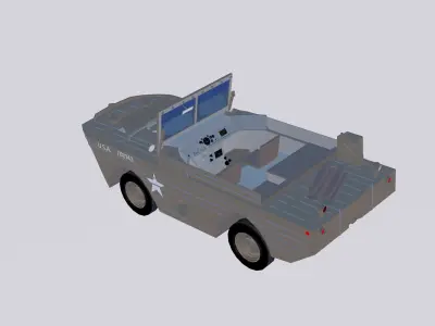 Jeep GPA USA Army 3D model