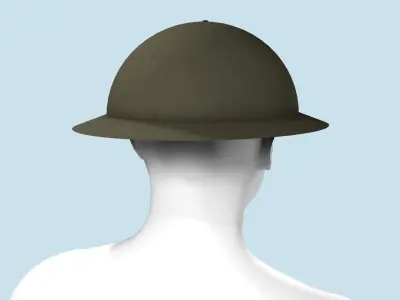 Brodie Helmet M1917 Low-poly 3D model