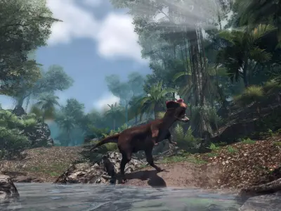 Dilophosaurus Jurassic Dinosaur Low-poly 3D model