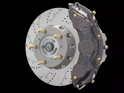 Composite ceramic brakes 3D model