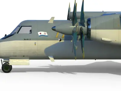 Yak-44 3D model
