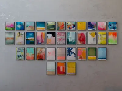 Collection of paintings abstract art part 5 3D model