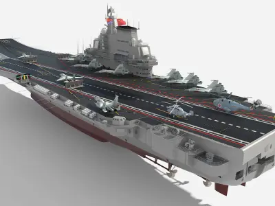 Chinese aircraft carrier CV-16 Liaoning 3D model