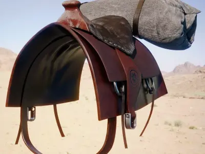 Horse Saddle  Low-poly 3D model