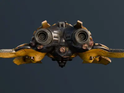 Space Ship Fighter Low-poly 3D model