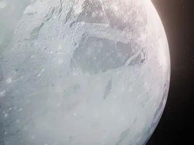 Photorealistic Pluto High-Res Textures and Sci-Fi Music Pack Low-poly 3D model