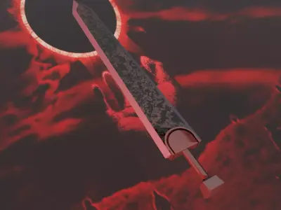 Guts Dragon Slayer Sword 3D Model Free low-poly 3D model