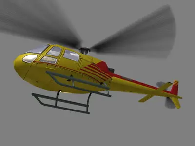 As-350 V4 Helicopter Low-poly 3D model