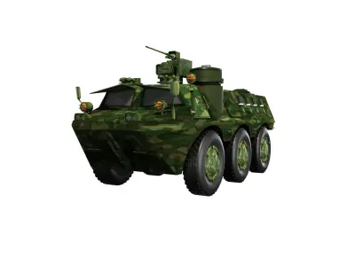 pindad anoa 3 panzer tank Low-poly 3D model