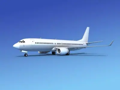 Boeing 737-800ER Unmarked 1 3D model