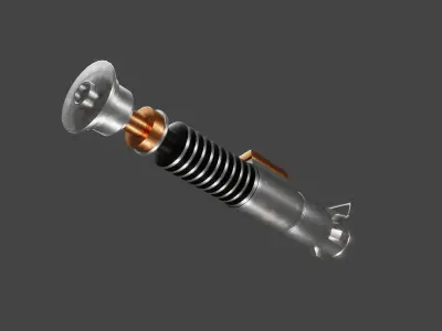 Luke Skywalker Green Lightsaber Low-poly 3D model