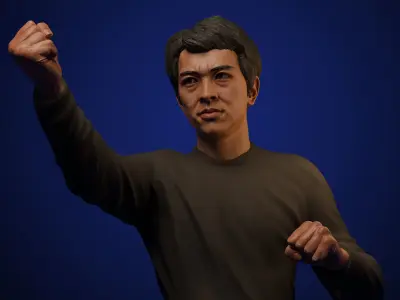 Jet Li 3d bust 3D print model