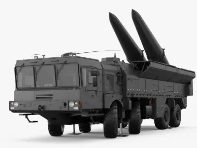 Military Missile Tactical Truck Rigged for Maya 3D model purchase