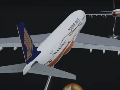 AIRBUS A340-300 SQ 50TH ANNV 2024 3D model