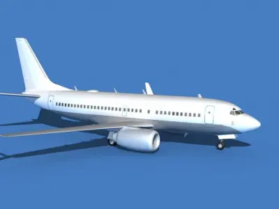 Boeing 737 MAX 7 Unmarked 1 3D model