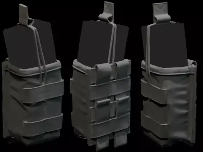 Marvelous Designer AR15 Ammo Pouch 3D model