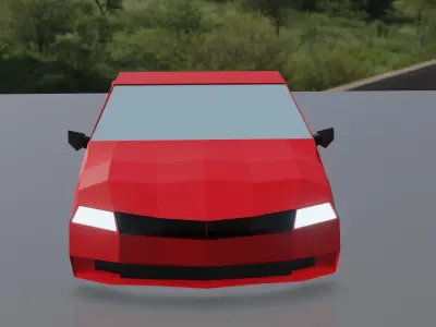 Lo Polly free 3d car  Free low-poly 3D model