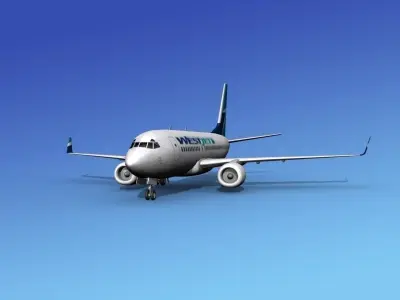 Boeing 737-700ER West Jet 3D model