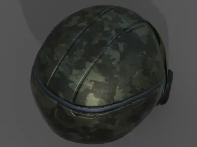 Helmet scifi combat military fantasy low poly  Low-poly 3D model