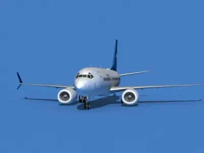 Boeing 737 MAX 7 SilkAir 3D model