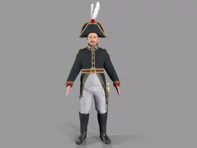 SOLDIER FRENCH Low-poly 3D model