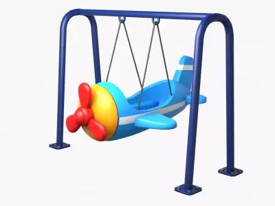 Airplane Swing Low-poly 3D model