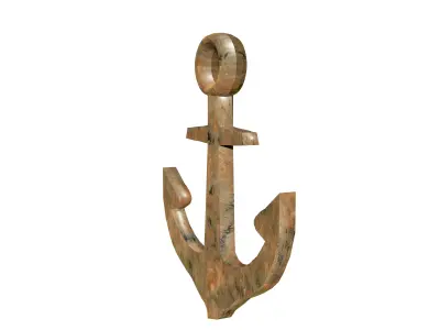 Anchor realistic 3d model Low-poly 3D model