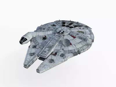 Millennium Falcon - Starship Starwar Low-poly 3D model
