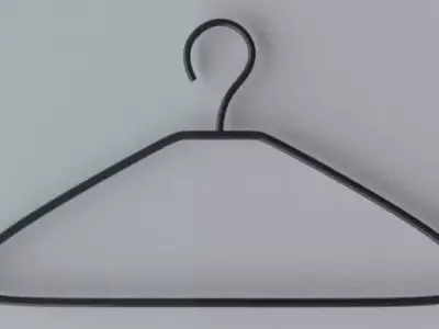 plastic hanger  Free low-poly 3D model