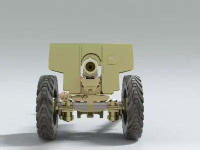 laos Game Cannon Low-poly 3D model