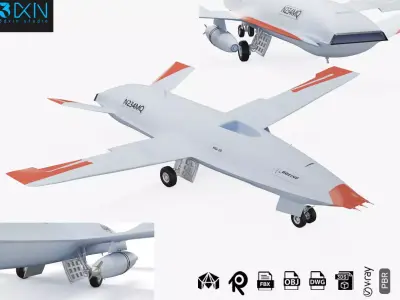 Boeing MQ25 Stingray Aerial Refueling Drone 3D model