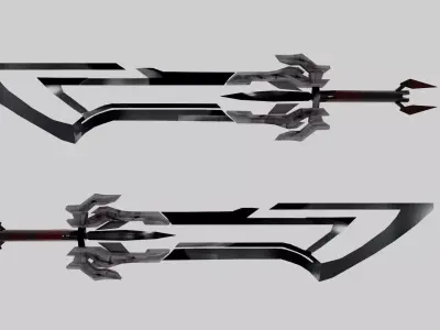 SWORD MODEL GAME READY ASSET Low-poly 3D model