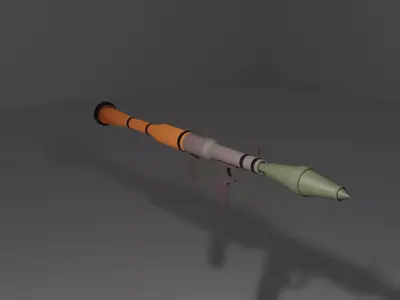 RPG 7 grenade launcher Game ready Low-poly 3D model Free low-poly 3D model