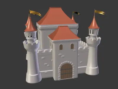 Cartoon Castle 3D model