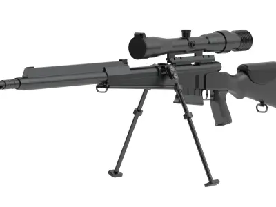 FR F2 sniper rifle 3D model