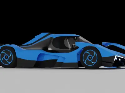 Le Mans Hyper Car Concept Free 3D model