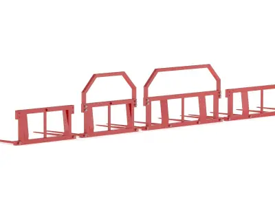 Bale Transport Fork Euro Set 3D model