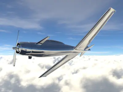 Concept Prop Plane 3D model