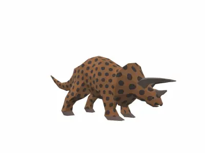 Dinosaur Triceratops - 03 Low-poly 3D model