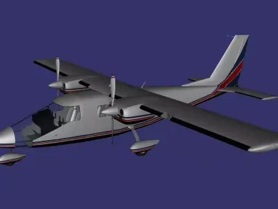 Partenavia P 68 Free low-poly 3D model