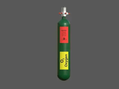Oxygen tank Low-poly 3D model