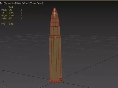127x81SR Italian Breda Ammo Low-poly 3D model