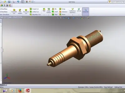 Spark plug of a petrol engine 3D model