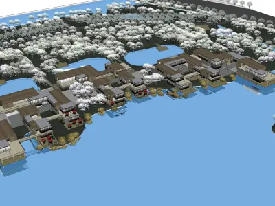Waterfront Commercial Complex 3D model