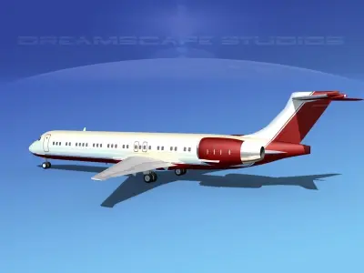 McDonnell Douglas MD-87 Corporate 7 3D model