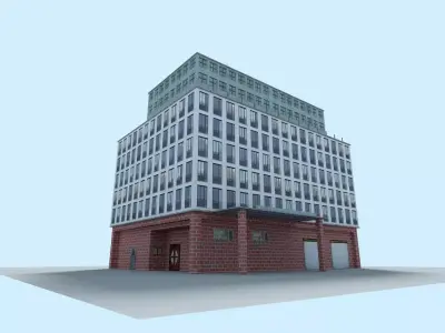 City Office Building Low-poly 3D model